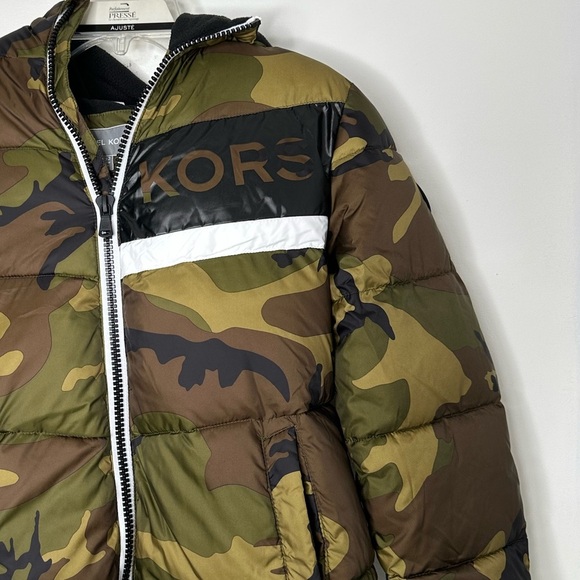 Michael Kors Camouflage Puffer Jacket - Picture 2 of 16